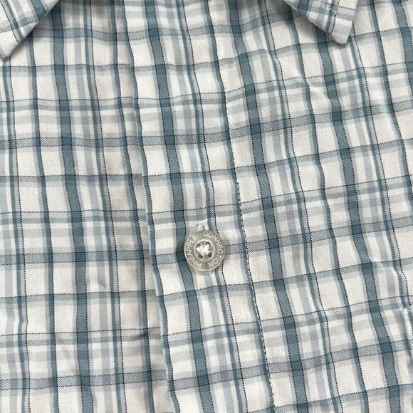 Pineapple Connection Shirt Mens Large Short Sleeve Seersucker Gingham Button Up - Picture 6 of 13